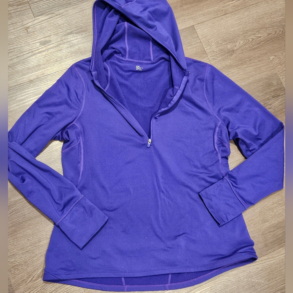 GAP Quarter Zip Athleisure Purple Pullover Hoodie